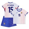 Original Trikotsatz Frankreich M. Thuram 15 Auswärtstrikot EURO 2024 Für Kinder